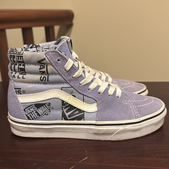 Vans High Top Hi Logo Mix lavender Gray Blue and White Skate Shoes - Picture 11 of 11